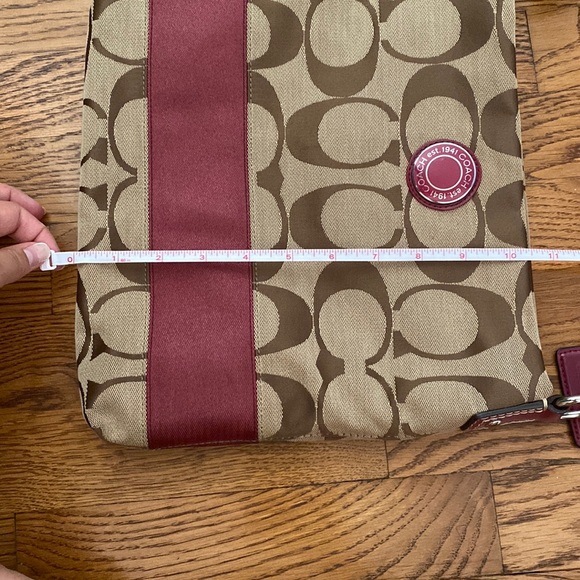 Coach Purse with Raspberry Accents - Picture 8 of 8